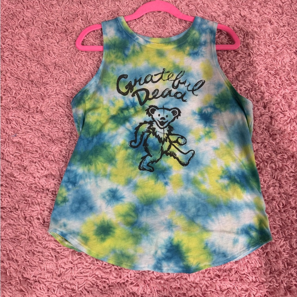 NWOT Grateful Dead Kids Tie-Dye Tank Top - Blue and Green